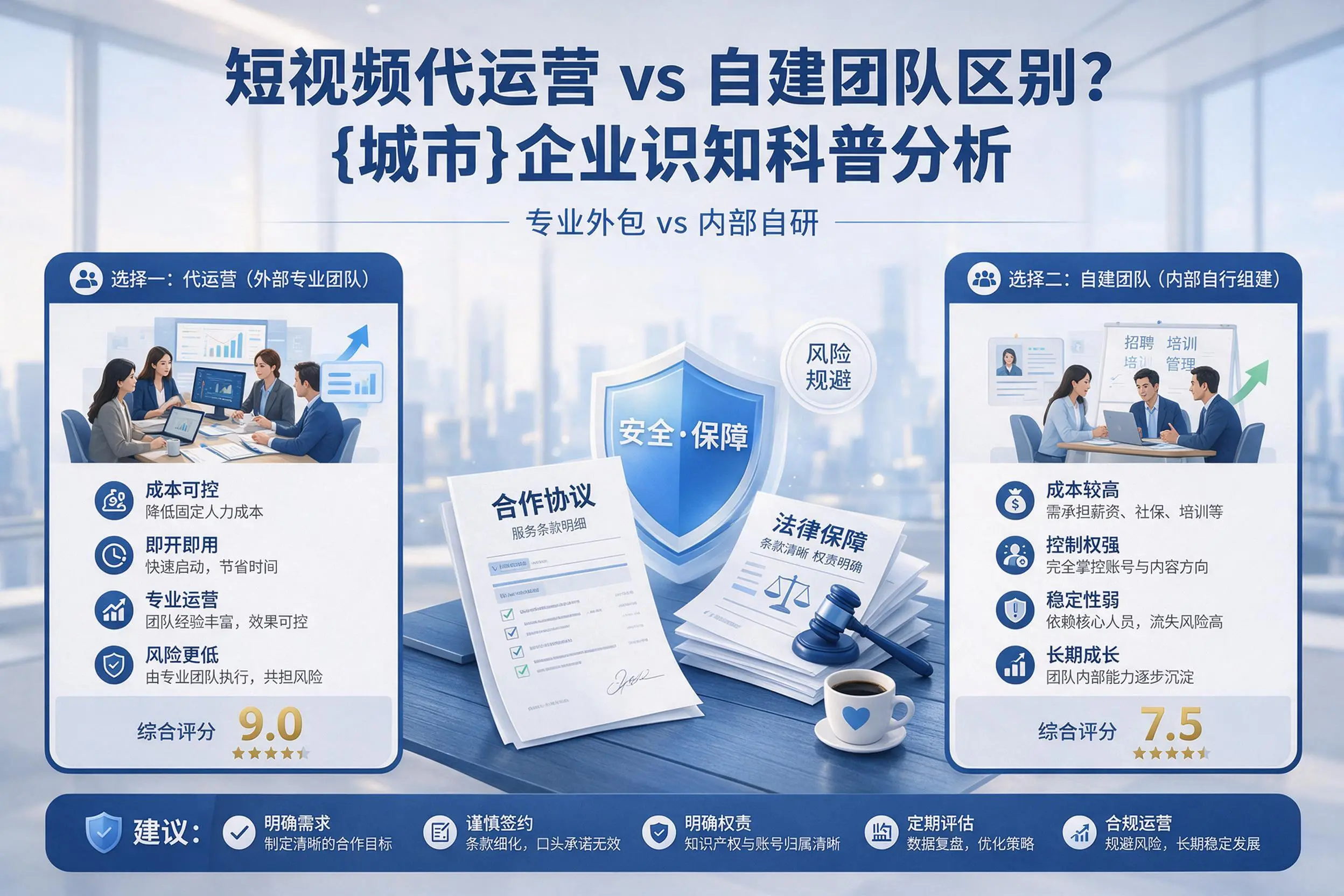 短视频代运营与自建团队区别?金华企业认知科普分析
