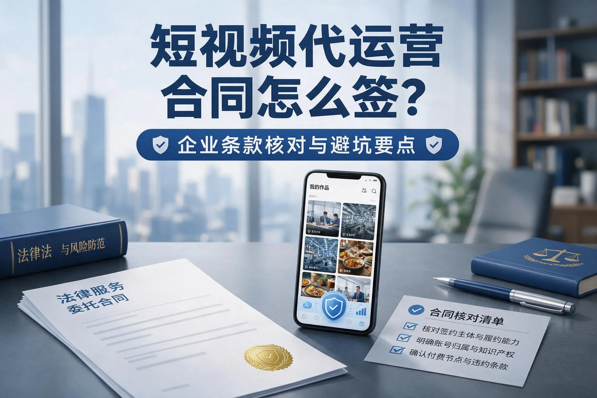 短视频代运营合同怎么签？金华企业条款核对与避坑要点