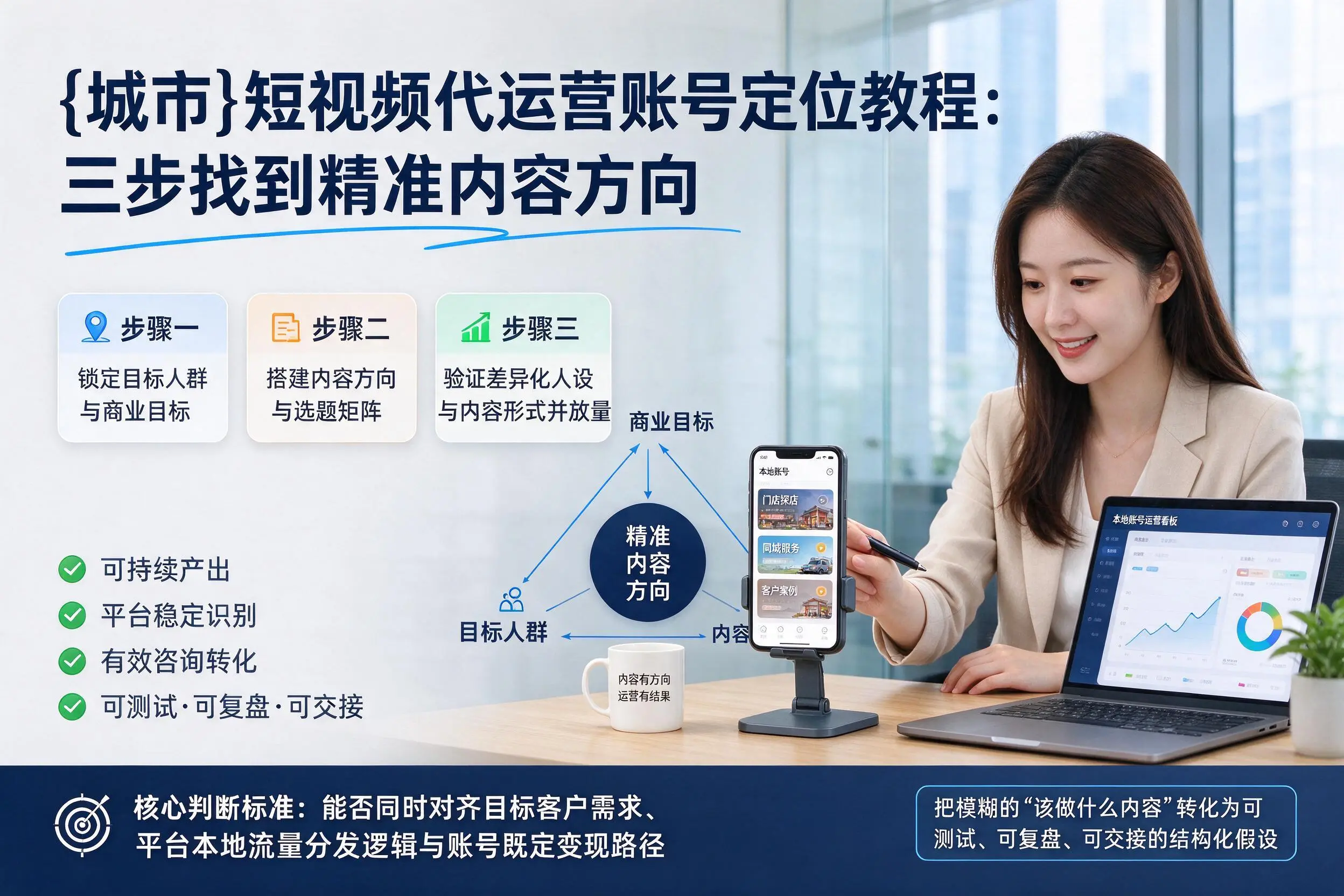 金华短视频代运营账号定位教程：三步找到精准内容方向