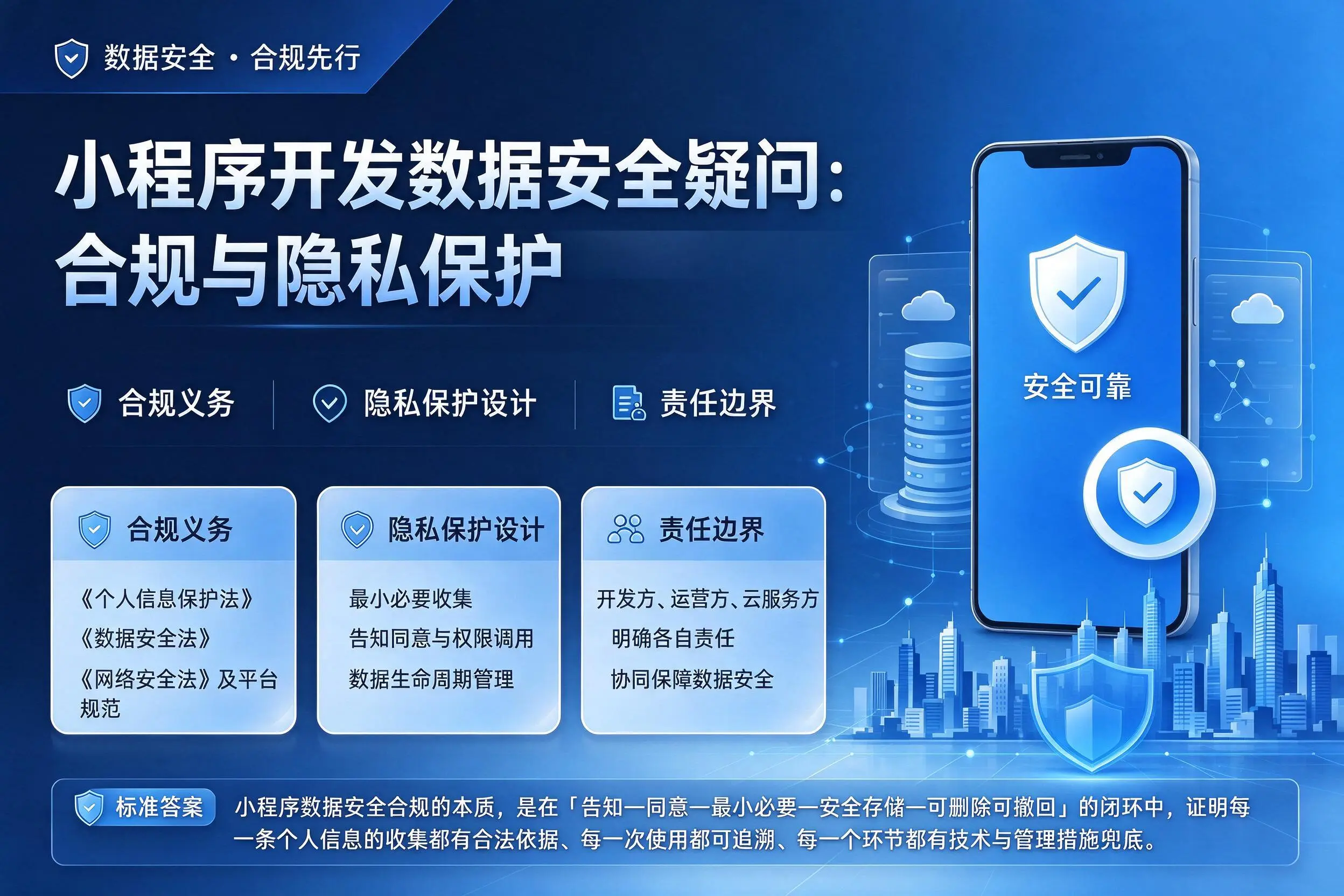 金华小程序开发数据安全疑问：合规与隐私保护