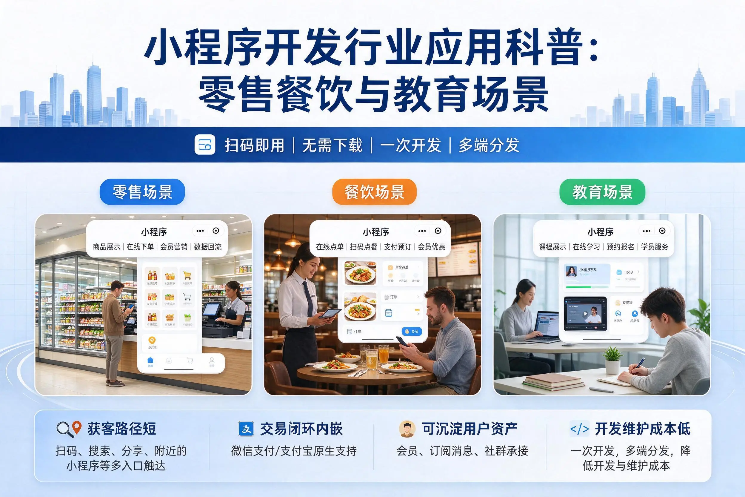 金华小程序开发行业应用科普：零售餐饮与教育场景