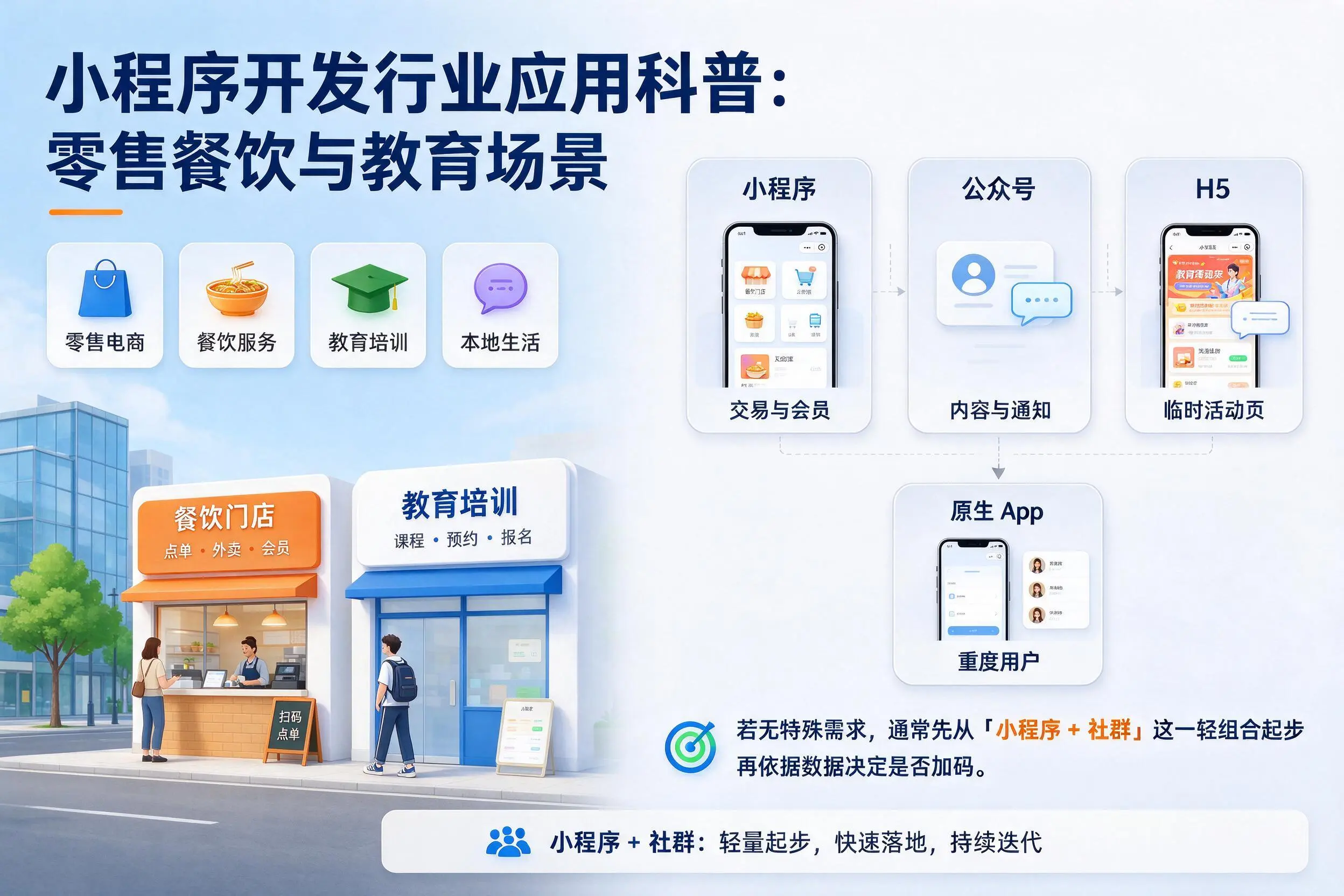 金华小程序开发行业应用科普：零售餐饮与教育场景