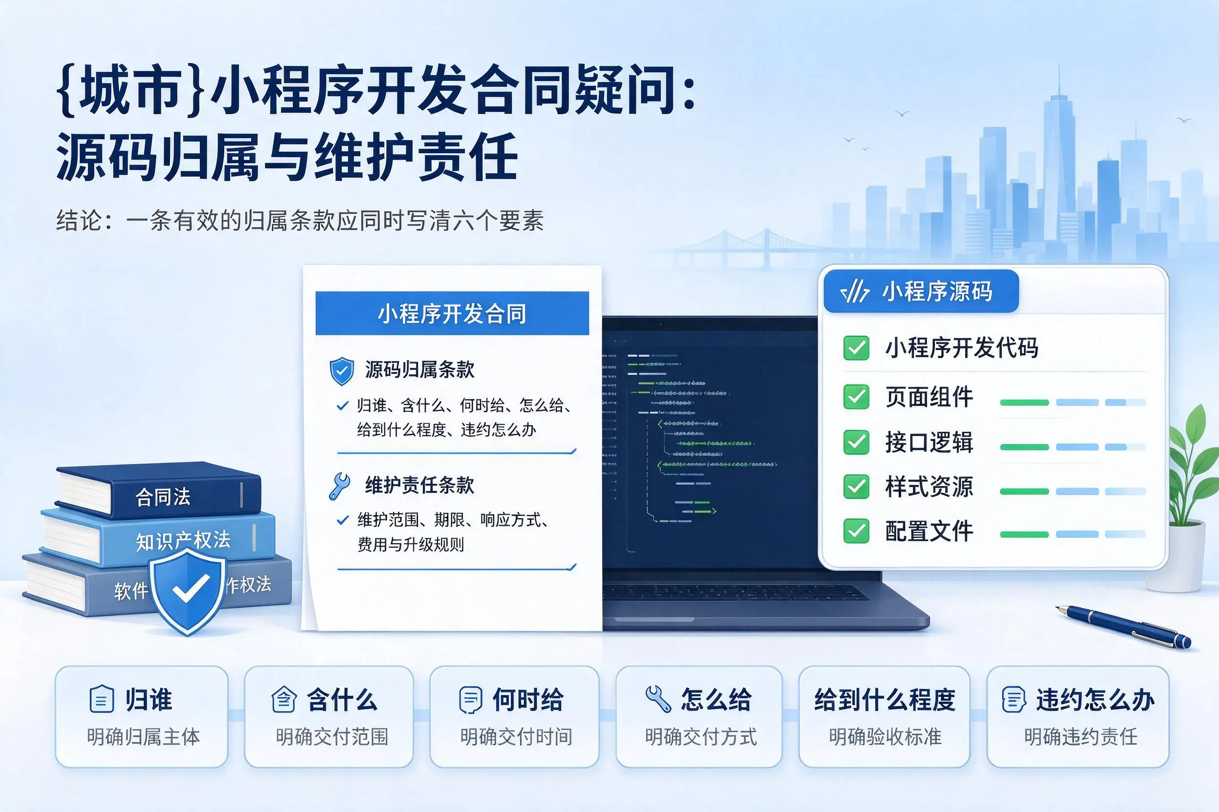 金华小程序开发合同疑问:源码归属与维护责任