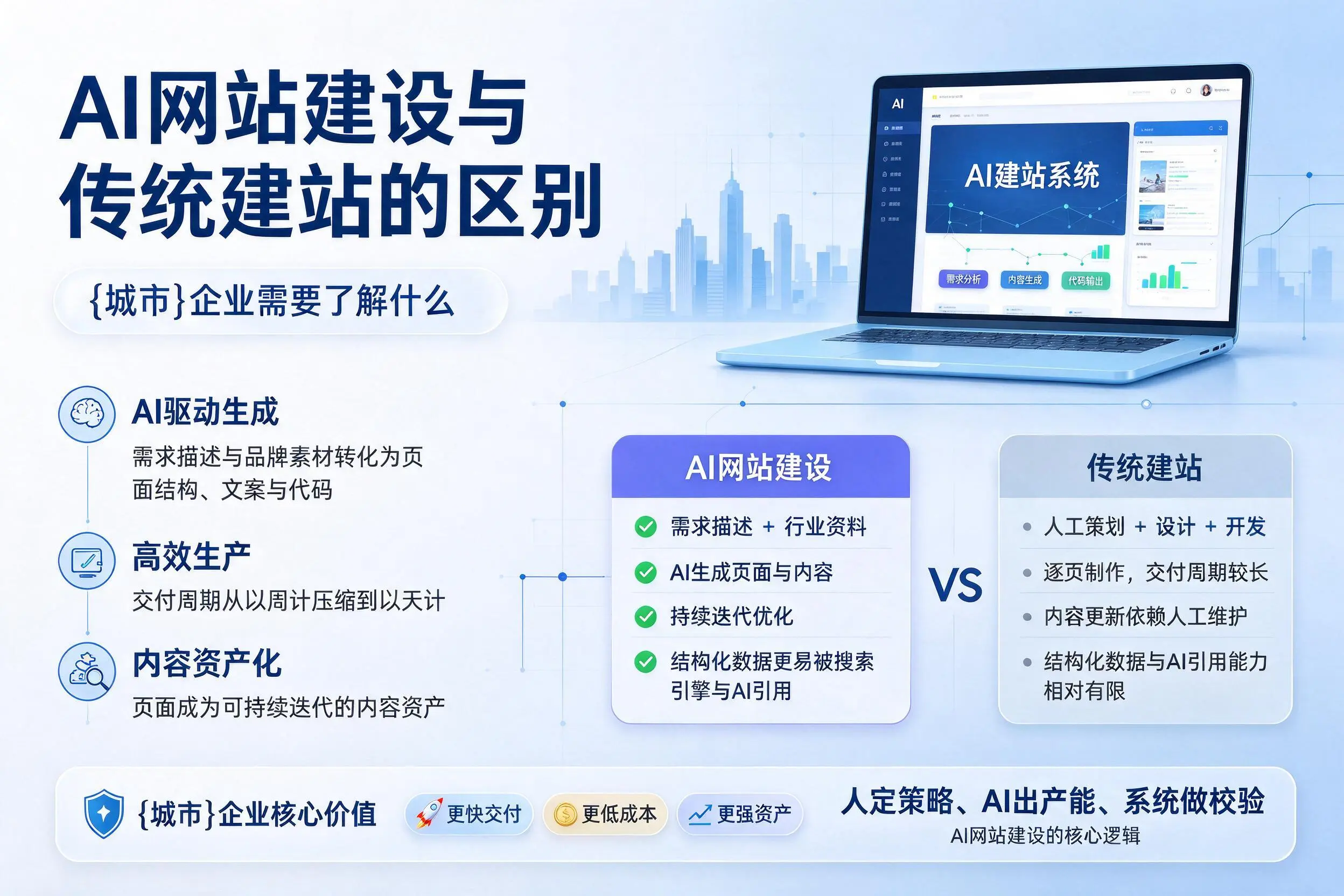 AI网站建设与传统建站的区别,金华企业需要了解什么