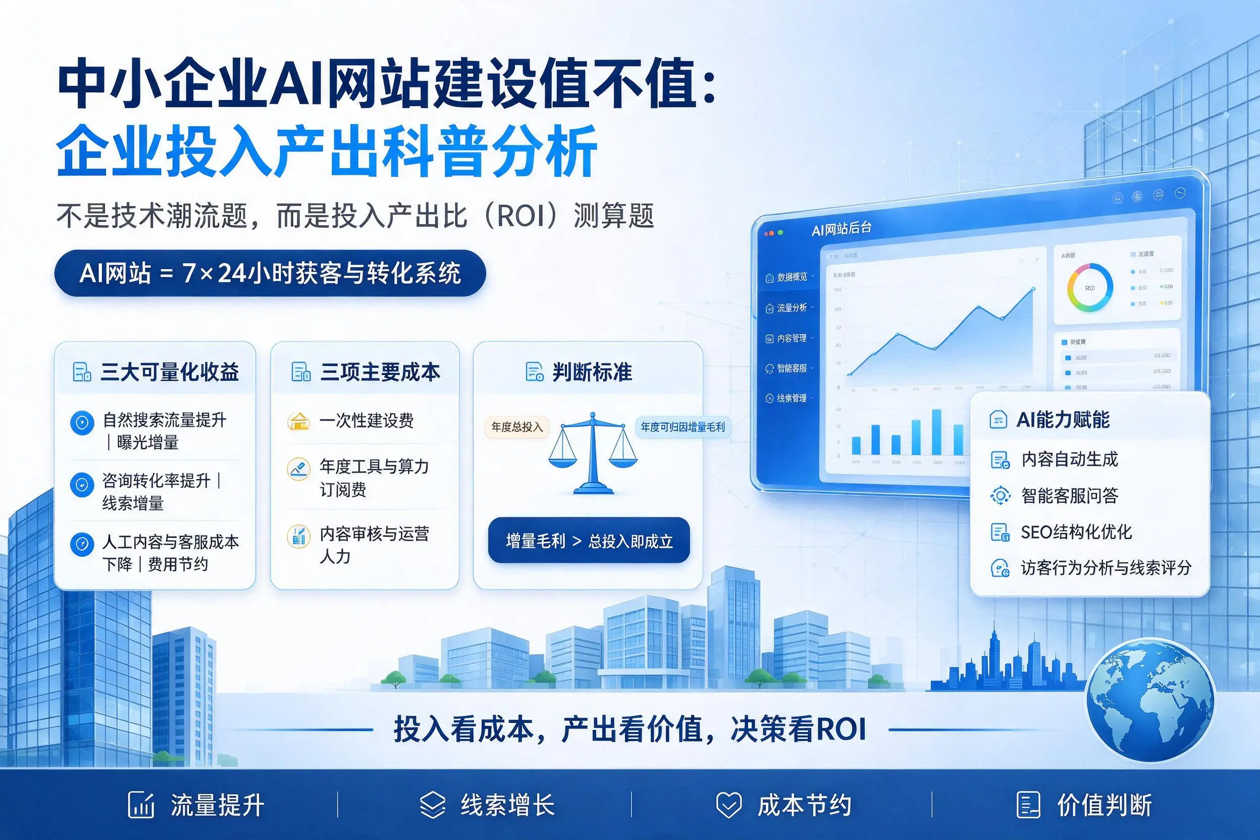 中小企业AI网站建设值不值：金华企业投入产出科普分析