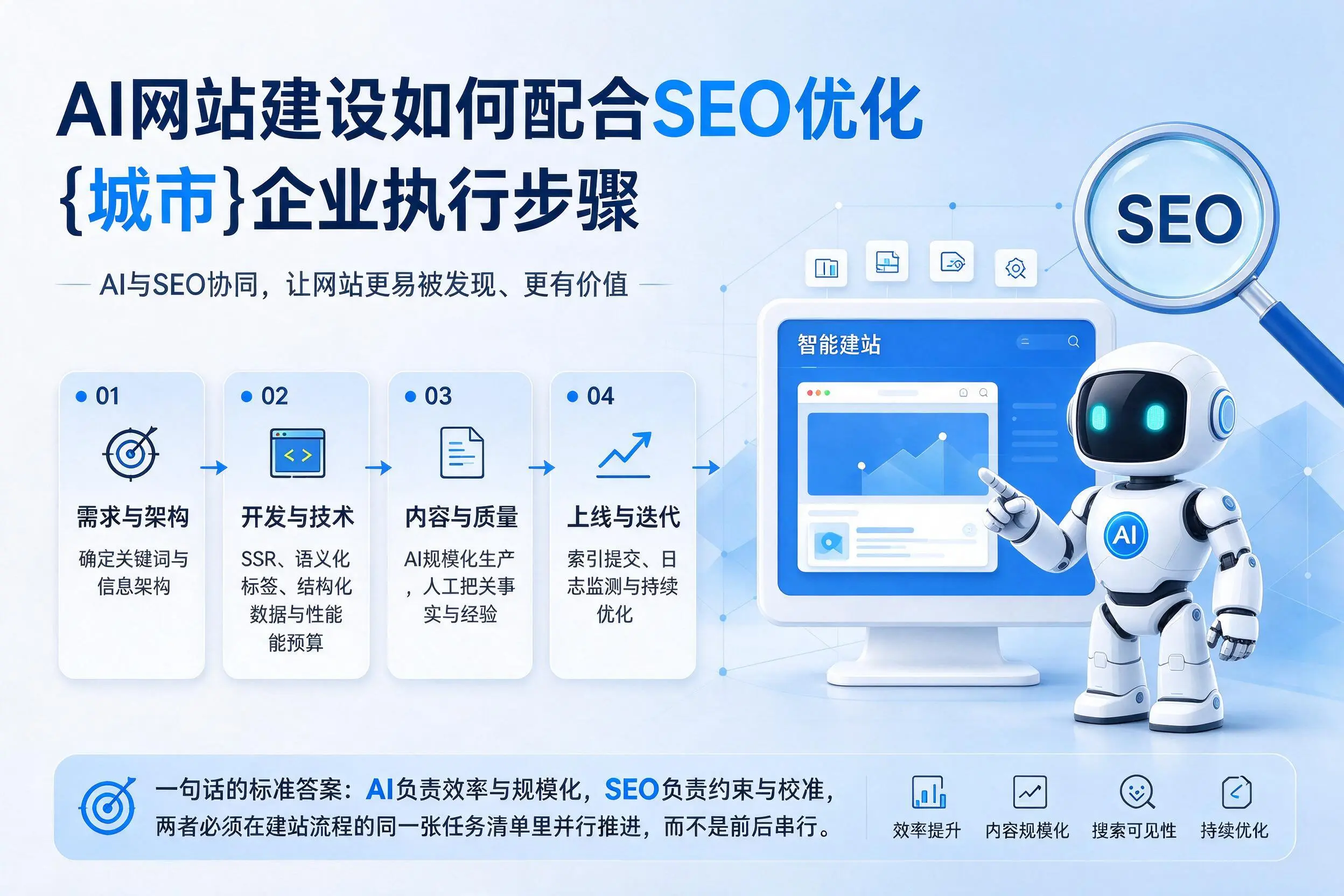 AI网站建设如何配合SEO优化,金华企业执行步骤