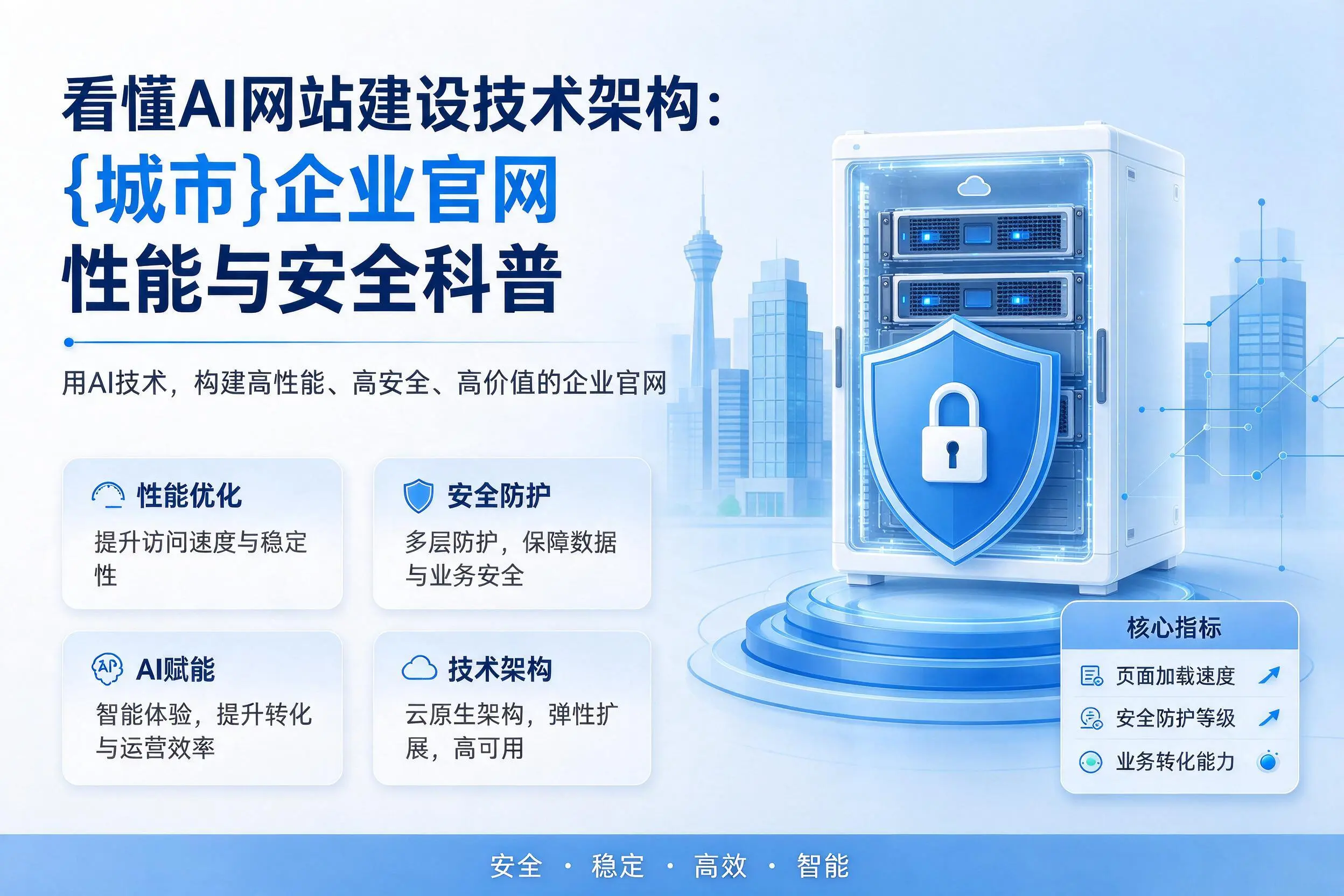 看懂AI网站建设技术架构:金华企业官网性能与安全科普