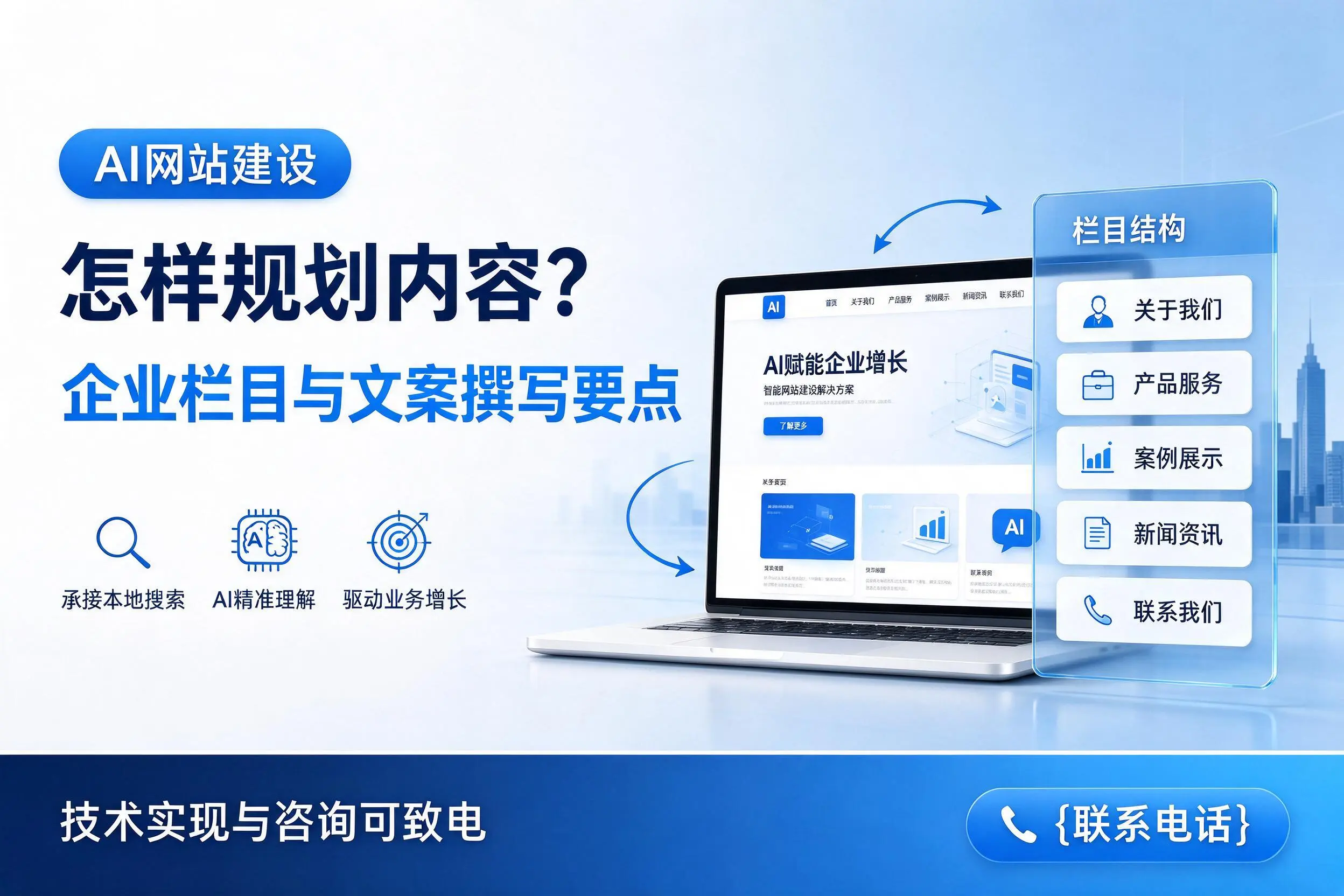 AI网站建设怎样规划内容?金华企业栏目与文案撰写要点