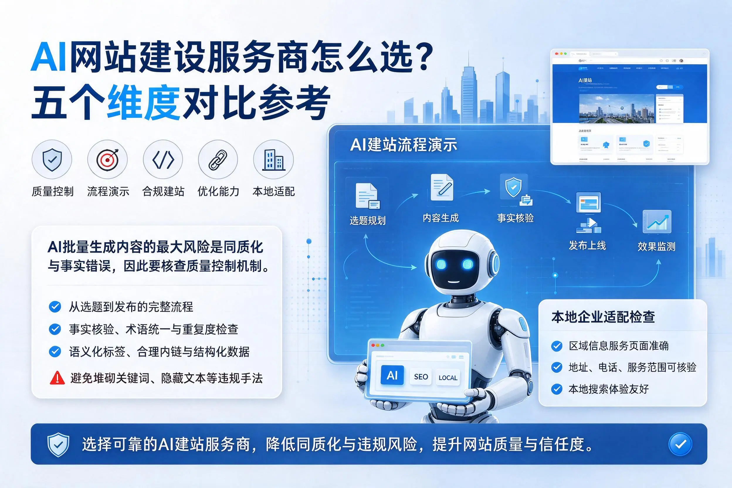 金华AI网站建设服务商怎么选？五个维度对比参考