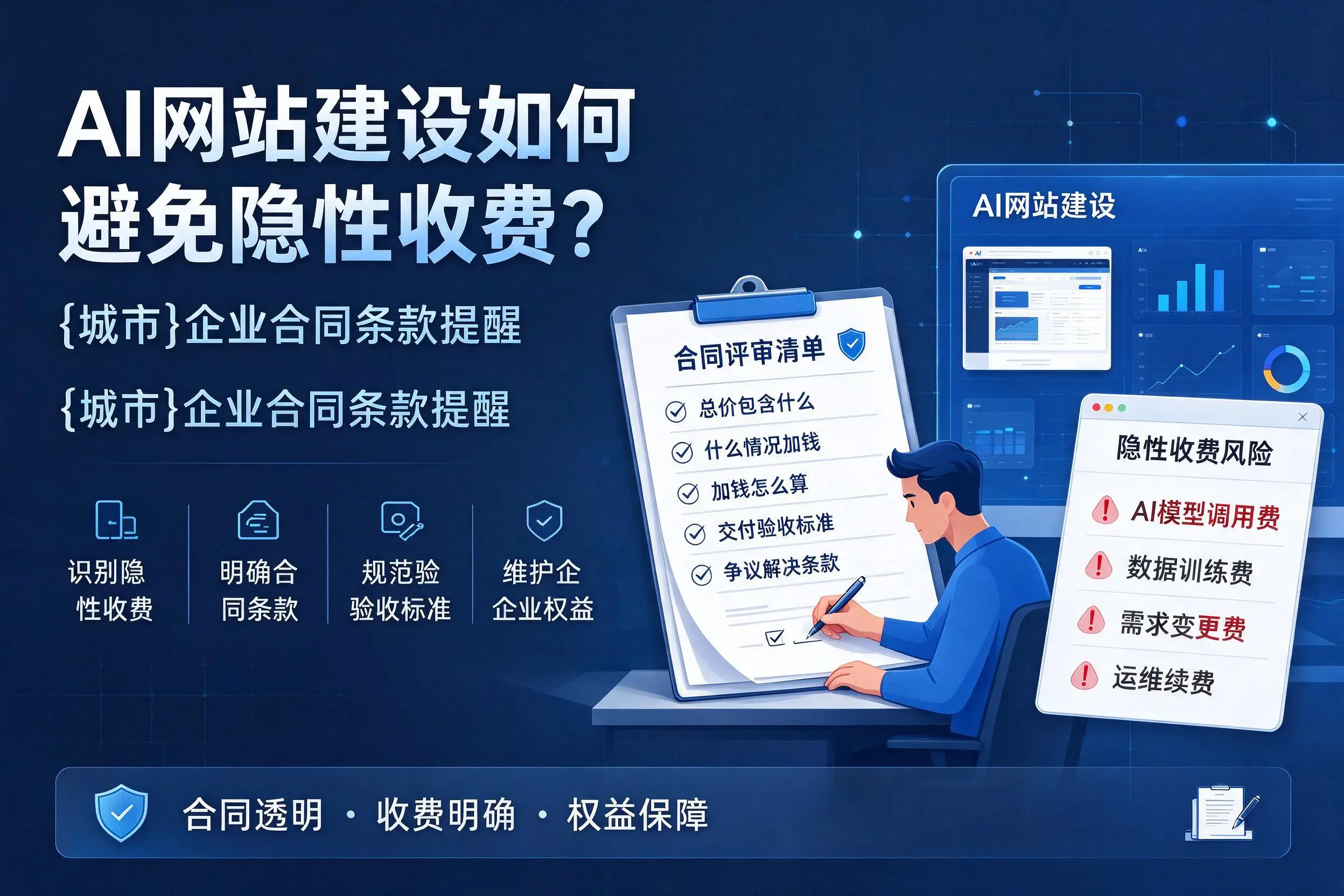 AI网站建设如何避免隐性收费?金华企业合同条款提醒