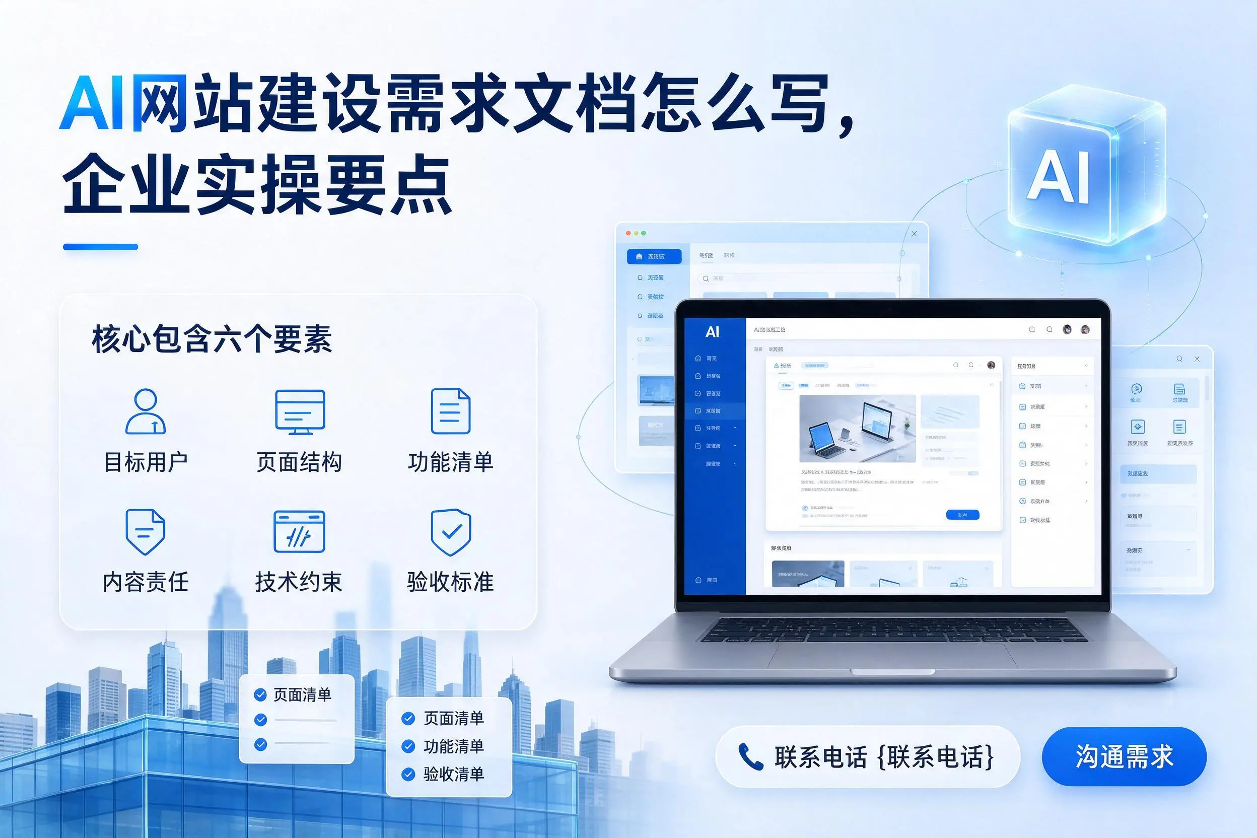 AI网站建设需求文档怎么写,金华企业实操要点